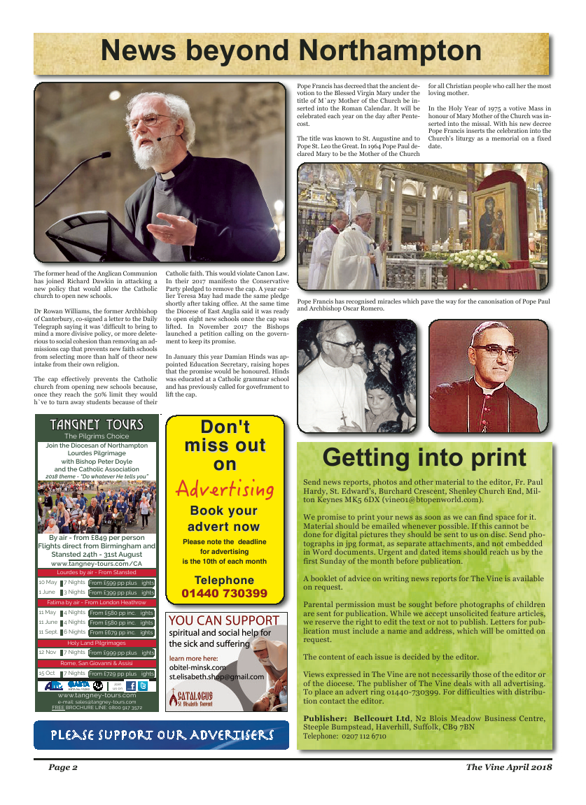 Apr 2018 edition of the The Vine - Northampton - Page 